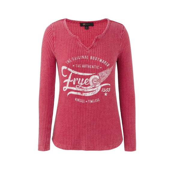 Frye Waffle Long Sleeve Graphic Shirt, Size Large, NWT - Picture 2 of 8